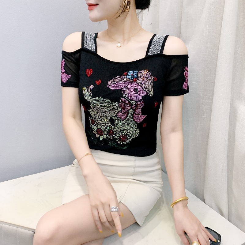 Streetwear Brand With Flowers - T-shirt da donna di marca streetwear